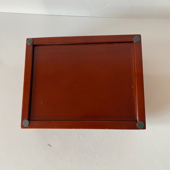 3D Alabaster Religious Plaque Inlaid in Wooden Jewelry Box Vintage - Picture 2 of 10